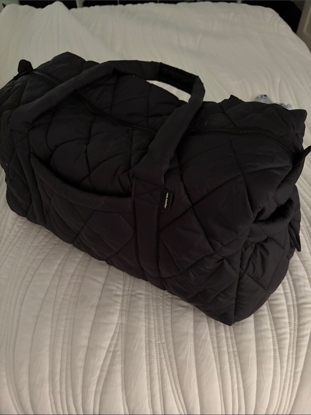 Vera Bradley Featherweight Quilted Black Duffel Bag - Stylish Everyday Carry